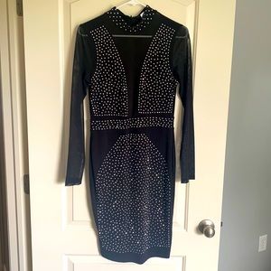 Black and bedazzled Venus midi Dress size SM